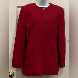 Anne Klein II vintage dark red wool jacket